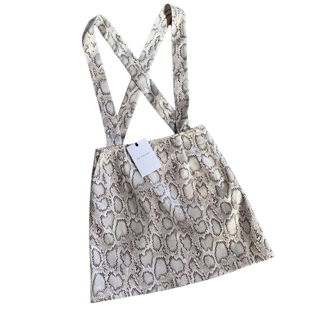 NWT en saison Snake Print Suspender Mini Skirt S